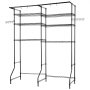 VEVOR Over Washer and Dryer Storage Shelves, 6 Tiers Laundry Room Drying Rack with Hanger Rod and Hooks, Two Rows Adjustable Washer Shelves Space Saver, for Laundry Room Storage & Organization, Black