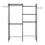 VEVOR Over Washer and Dryer Storage Shelves, 5 Tiers Laundry Room Drying Rack with Hanger Rod and Hooks, Two Rows Adjustable Washer Shelves Space Saver, for Laundry Room Storage & Organization, Black