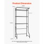 EVOR Over The Washer and Dryer Storage Shelf, 3 Tier Laundry Room Drying Rack with Hanger Rod and Hooks, Adjustable Over Washer and Dryer Shelves, Laundry Room Shelf Storage Space Saver, Black
Visit the VEVOR Store