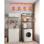 EVOR Over The Washer and Dryer Storage Shelf, 3 Tier Laundry Room Drying Rack with Hanger Rod and Hooks, Adjustable Over Washer and Dryer Shelves, Laundry Room Shelf Storage Space Saver, Black
Visit the VEVOR Store