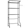 VEVOR Over Washer and Dryer Storage Shelf, 3 Tiers Laundry Room Drying Rack with Hanger Rod and Hooks, Single Row Adjustable Washer Shelves Space Saver, for Laundry Room Storage & Organization, Black