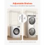 VEVOR Over Washer and Dryer Storage Shelf Two Row 5 Tiers Washer Rack White