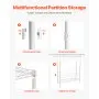 VEVOR Over Washer and Dryer Storage Shelves, 5 Tiers Laundry Room Drying Rack with Hanger Rod and Hooks, Two Rows Adjustable Washer Shelves Space Saver, for Laundry Room Storage & Organization, White