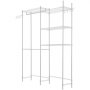 VEVOR Over Washer and Dryer Storage Shelves, 5 Tiers Laundry Room Drying Rack with Hanger Rod and Hooks, Two Rows Adjustable Washer Shelves Space Saver, for Laundry Room Storage & Organization, White