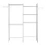 VEVOR Over Washer and Dryer Storage Shelves, 5 Tiers Laundry Room Drying Rack with Hanger Rod and Hooks, Two Rows Adjustable Washer Shelves Space Saver, for Laundry Room Storage & Organization, White
