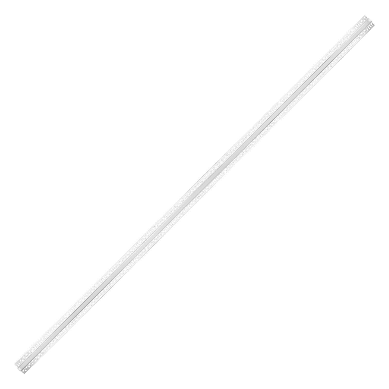 VEVOR Plaster-in LED Aluminum Channel, 10-Pack 6.6 ft/2M, Trimless Recessed Drywall LED Strip Diffuser Channel, with Milky Cover, End Caps and Mounting Clips, Aluminum Profile, for Wall and Ceiling