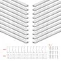 VEVOR 20-Pack 3.3 ft/1M U Shape LED Aluminum Channel, with Milky Cover, End Caps and Mounting Clips, Aluminum Profile for LED Strip Light Installations, Easy Installation, for Under Cabinet Counter