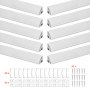 VEVOR 10-Pack 6.6 ft/2M V Shape LED Aluminum Channel, with Milky Cover, End Caps and Mounting Clips, Aluminum Profile for LED Strip Light Installations, Easy Installation, for Under Cabinet Counter