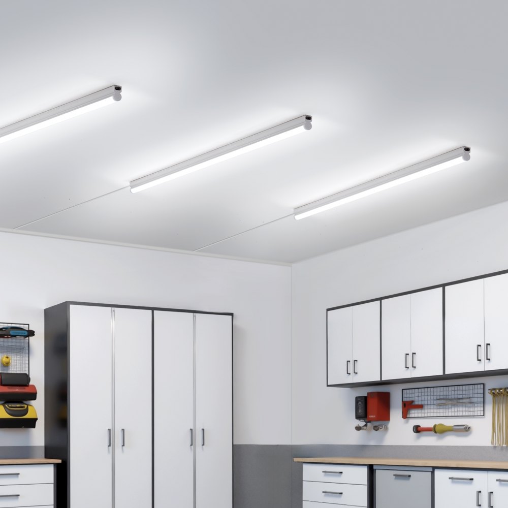 VEVOR LED Shop Light, 6 Pack T5 Integrated Single Fixture, 4FT, 2200lm, 6500K Linkable LED Tube Light, Corded Electric with ON/Off Switch, Suitable for Garage Warehouse Workbench Workshop