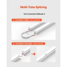 6Pack 4FT LED Shop Light T5 Integrated Single Fixture Linkable LED Tube Light