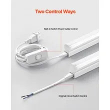 6Pack 4FT LED Shop Light T5 Integrated Single Fixture Linkable LED Tube Light
