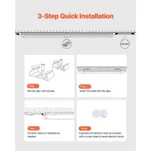 6Pack 4FT LED Shop Light T5 Integrated Single Fixture Linkable LED Tube Light