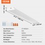 VEVOR 4FT LED Wraparound Light, 50W, 5500LM Flush Mount LED Shop Light, 3000K/4000K/5000K Adjustable LED Kitchen Ceiling Lighting Fixtures for Garage Office Laundry Fluorescent Tube Replacement, FCC