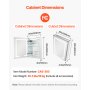 Lighted Medicine Cabinet with 2-Side Mirror 20 x 26 in Recessed Wall Mount