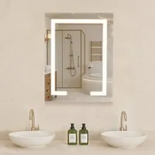 Lighted Medicine Cabinet with 2-Side Mirror 20 x 26 in Recessed Wall Mount