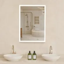 Lighted Mirror Medicine Cabinet 20x28" Sensor Light Recessed or Wall Mount