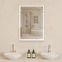 Lighted Mirror Medicine Cabinet 20x28" Bottom Lighting Recessed Wall Mount