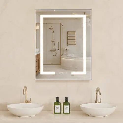 Lighted Medicine Cabinet with HD Mirror 24 x 30 in Recessed or Wall Mount