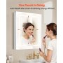 Lighted Medicine Cabinet with HD Mirror 24 x 30 in Recessed or Wall Mount