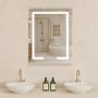 Lighted Medicine Cabinet with HD Mirror 24 x 30 in Recessed or Wall Mount