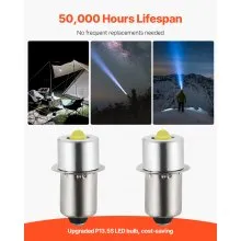 VEVOR LED Flashlight Bulbs P13.5S 4-12 Volt Maglight LED Bulbs for Flashlights