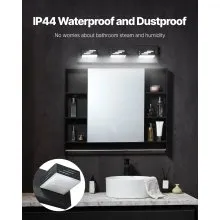 3-Light LED Modern Bathroom Vanity Light Fixtures 19.69-Inch Wall Light Fixtures