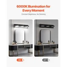 3-Light LED Modern Bathroom Vanity Light Fixtures 19.69-Inch Wall Light Fixtures