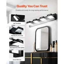 4-Light LED Modern Bathroom Vanity Light Fixtures 25.59-Inch Wall Light Fixtures
