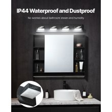 4-Light LED Modern Bathroom Vanity Light Fixtures 25.59-Inch Wall Light Fixtures