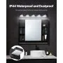 5-Light LED Modern Bathroom Vanity Light Fixtures 33.46-Inch Wall Light Fixtures
