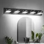 5-Light LED Modern Bathroom Vanity Light Fixtures 33.46-Inch Wall Light Fixtures