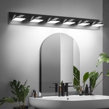 6-Light LED Modern Bathroom Vanity Light Fixtures 40.35-Inch Wall Light Fixtures