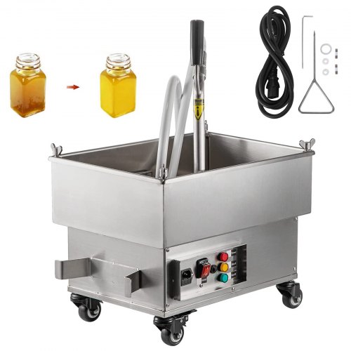VEVOR Mobile Fryer Filter, 44 LBS/22 L/5.8 Gal Capacity, 300W Oil Filtration System with 5 L/min Flow Rate, Mobile Frying Oil Filtering System with 10 L/min Pump & Oil Hose, 110V/60Hz