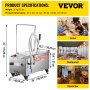 VEVOR Mobile Fryer Filter, 80 LBS/40 L/10.56 Gal Capacity, 300W Oil Filtration System with 5 L/min Flow Rate, Mobile Frying Oil Filtering System with 10 L/min Pump & Oil Hose, 110V/60Hz