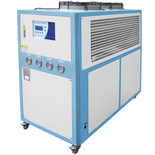 VEVOR 10 Tons Air-cooled Industrial Chiller 10HP Compressor Finned Condenser Micro-computer Control & 145L Stainless Steel Water Tank