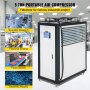 VEVOR Air-Cooled Chiller Industrial 5 Ton, 5HP Panasonic Compressor, Finned Condenser Portable Conditioner, Micro-Computer Control & Built-in 53L Stainless Steel Water Tank for Plastic Electric