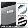 Vevor 106qt Chest Freezer Silver Deep Freezer Portable 2 Doors W/ Basket
