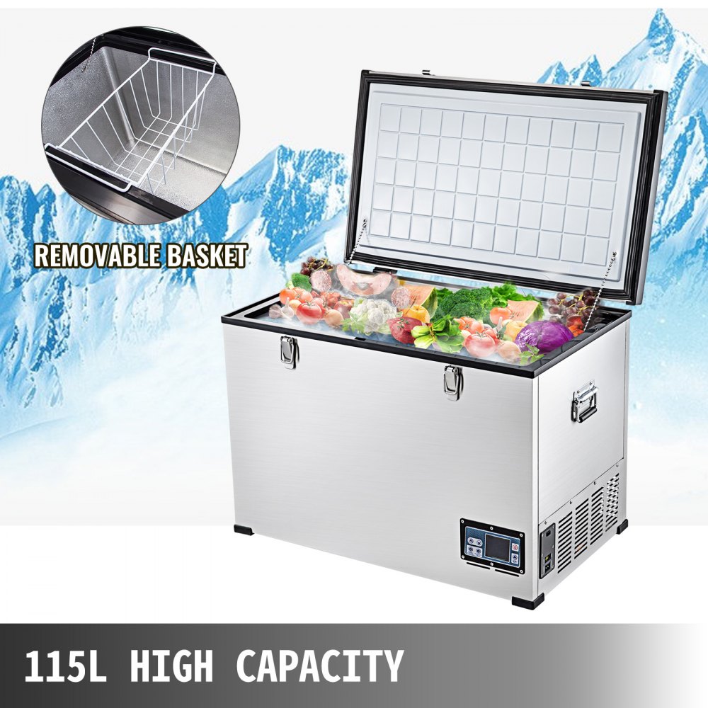 2pcs Small Size Freezer Storage Boxes With Grid Dividers