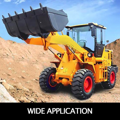 VEVOR Skid Steer Attachment 16.5*9.75in Skid Steer Quick Attach Plate Red Skidsteer Attachment 9.75" Height Quick Attach 6in Pilot Hole Skid Steer Attachments for 12-16.5 Tire