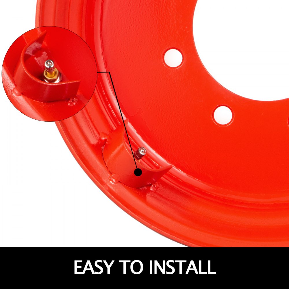 VEVOR Skid Steer Attachment 16.5*9.75in Skid Steer Quick Attach Plate Red Skidsteer Attachment 9.75" Height Quick Attach 6in Pilot Hole Skid Steer Attachments for 12-16.5 Tire