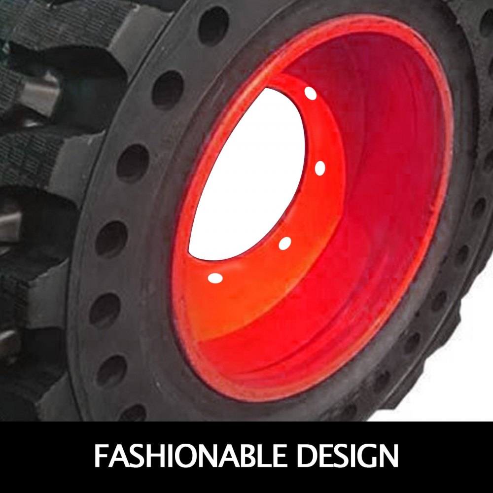 VEVOR Skid Steer Attachment 16.5*9.75in Skid Steer Quick Attach Plate Red Skidsteer Attachment 9.75" Height Quick Attach 6in Pilot Hole Skid Steer Attachments for 12-16.5 Tire
