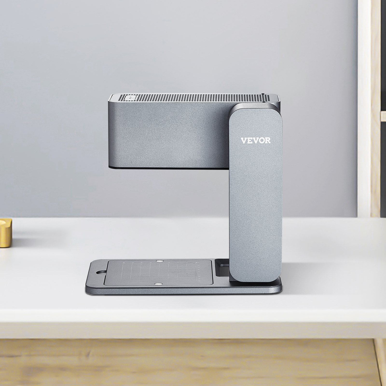 Přenosný laserový rytec VEVOR 600 mm/s 5W vysokorychlostní ruční gravírovací stroj 3,14'' X 3,14'' gravírovací plocha kompatibilní se systémem Android, Ios a Windows pro kov Single Blue Laser Wood Kožené šperky z akrylových vláken