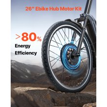 VEVOR 1000W Electric Bike Conversion Kit 48V 26" Front Wheel E-Bike Hub Motor