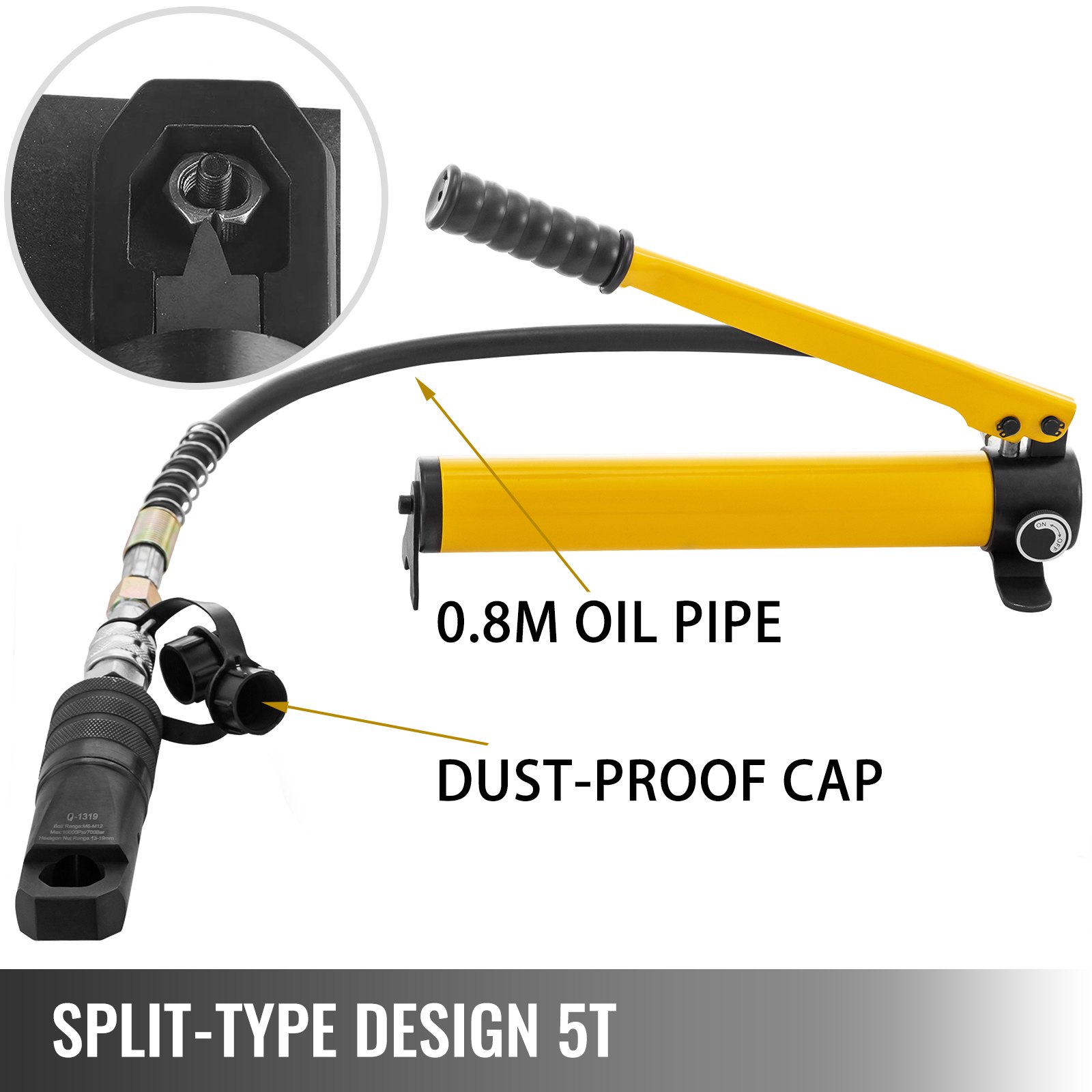5t Hydraulic Nut Splitter Nut Cutter Tool 13-19mm Range Nut Split Type+tool Bag