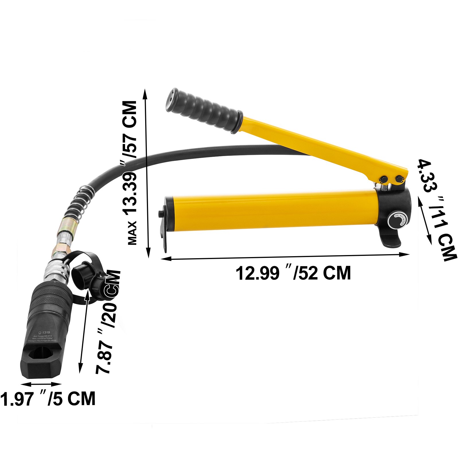 5t Hydraulic Nut Splitter Nut Cutter Tool 13-19mm Range Nut Split Type+tool Bag