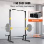 VEVOR Squat Stand Power Rack, Multi-Functional Power Rack with Pull up Bar, Hook, and Weight Plate Storage Attachment, Adjustable Power Rack Cage, Steel Exercise Squat Stand for Home Gym Equipment