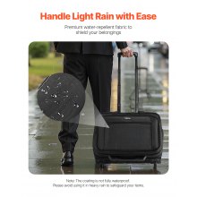 Rolling Laptop Bag 15.6 Inch Wheeled Computer Bag for Work Women & Men Black