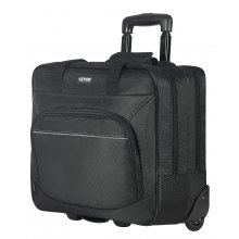 Rolling Laptop Bag 15.6 Inch Wheeled Computer Bag for Work Women & Men Black