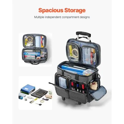 VEVOR Rolling Laptop Bag, Fits Up to Inch Laptop, Wheeled