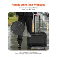 Rolling Laptop Bag 17.3 Inch Wheeled Computer Bag for Work Women & Men Black